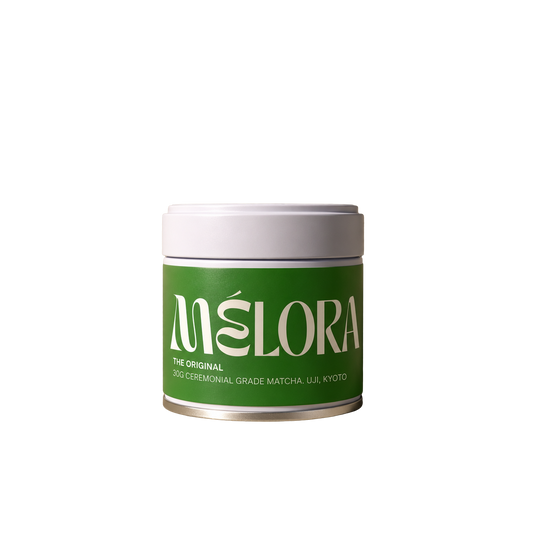 Mélora Matcha 30g tin of ceremonial grade matcha