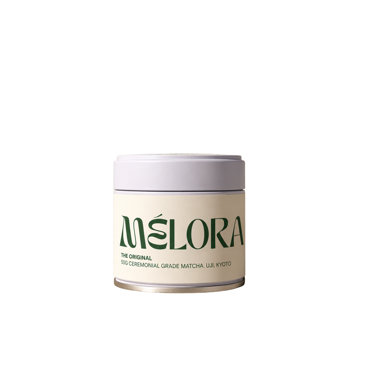 Mélora Matcha 50g tin of ceremonial grade matcha