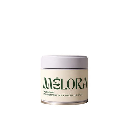 Mélora Matcha 50g tin of ceremonial grade matcha